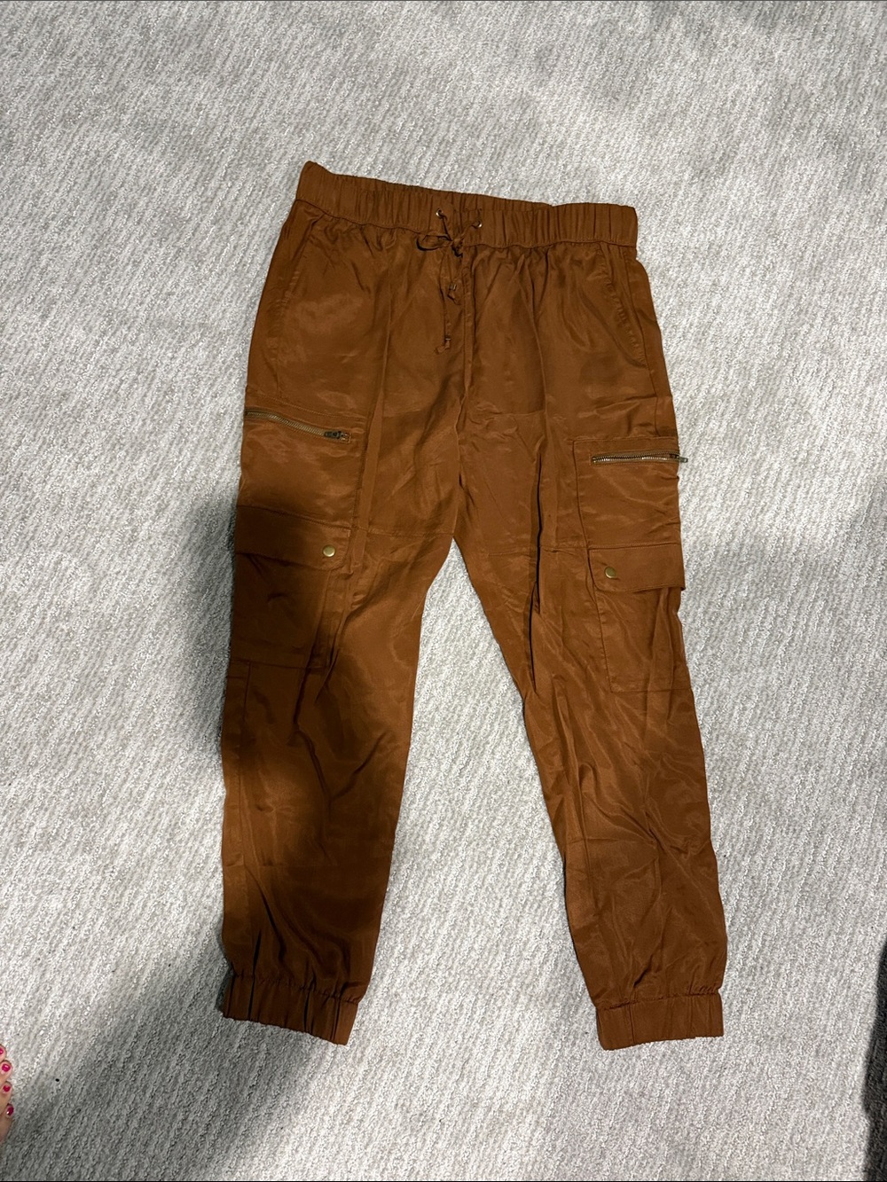 Banana Republic Women's Cargo Jogger Pants in Rust